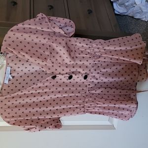 STUNNING SWEET RAIN ELASTIC CINCH WAIST TIE BLOUSE